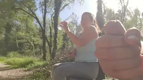 exhibitionist seduce milf to fuck suck sperm her face in park 1733502010
